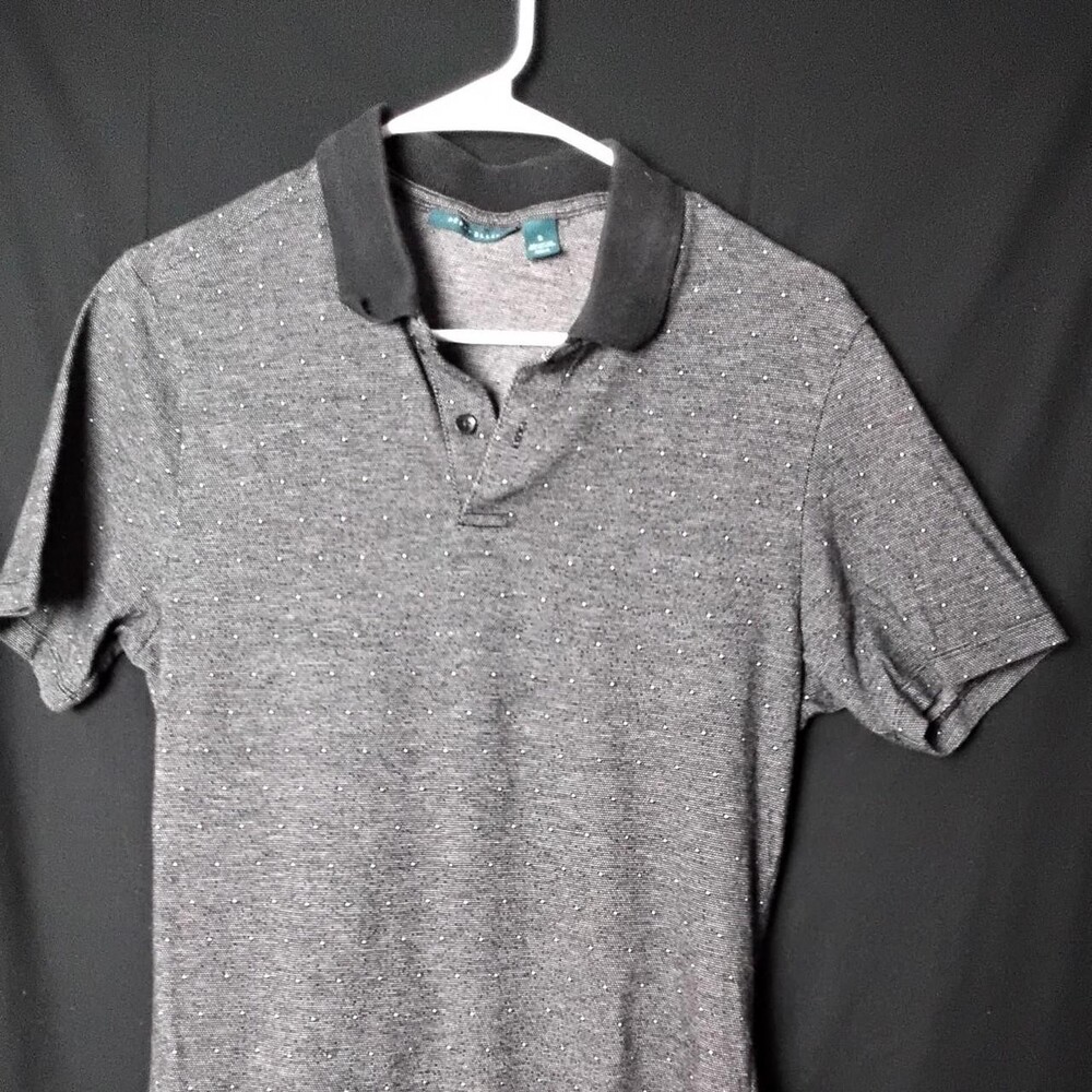 Gray heather polo shirt with small white speckles #polo #speckled